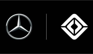 Mercedes and Rivian logos